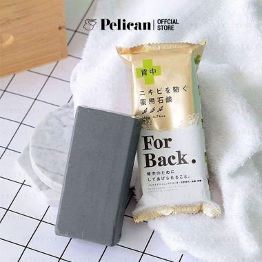 [TẶNG TÚI TẠO BỌT] Xà Phòng Giảm Mụn Lưng Pelican For Back Medicated Soap 135g
