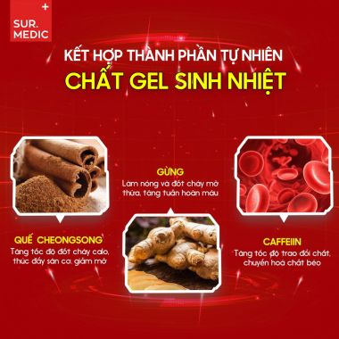 Thanh Lăn Massage Tan Mỡ Săn Cơ Định Hình Body SURMEDIC Fit Body Hot Gel Cream 100ml