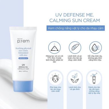 Kem Chống Nắng Vật Lý Make Prem UV Defense Me Sun Cream SPF 50+ PA++++ 50ml