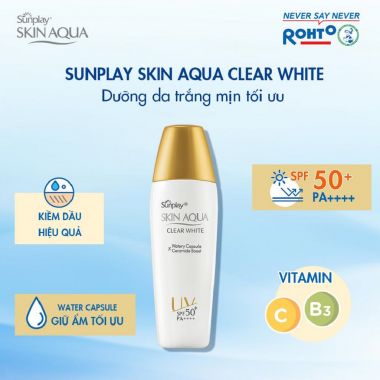 Sữa chống nắng hằng ngày dưỡng trắng cho da dầu Sunplay Skin Aqua Clear White SPF 50+ PA++++