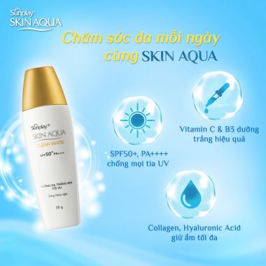 Sữa chống nắng hằng ngày dưỡng trắng cho da dầu Sunplay Skin Aqua Clear White SPF 50+ PA++++