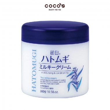 Kem dưỡng da Hatomugi Moisturizing Conditioning The Milky Cream 300g