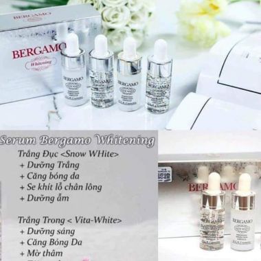 SET 4 Serum BERGAMO Snow White Whitening Perfection Serum Hàn Quốc MINISIZE (13ml x 4) - MÀU TRẮNG