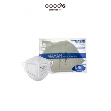 Khẩu trang N95 9501 Mayan cao cấp đạt tiêu chuẩn chất lượng PM 2.5 (túi 2 cái)