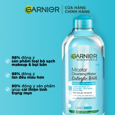 Nước tẩy trang Garnier Micellar Water dành cho mọi loại da 400ml