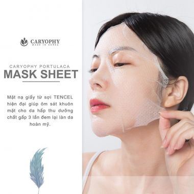 Mặt nạ hỗ trợ giảm và ngăn ngừa mụn Caryophy Portulaca Mask Sheet 3IN1 22g