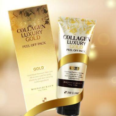 Mặt Nạ Lột Tinh Chất Vàng 24K 3W CLinic Collagen & Luxury Gold Peel Off Pack 100g