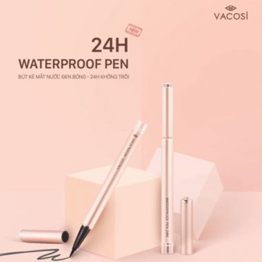 Kẻ Mắt Nước Đen Bóng 24h Không Trôi Vacosi 24H Waterproof Pen 2g