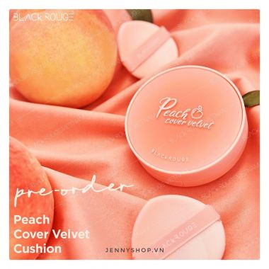 Phấn Nước Black Rouge Peach Cover Velvet Cushion 14g